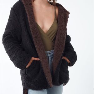 Cozy reversable teddy coat